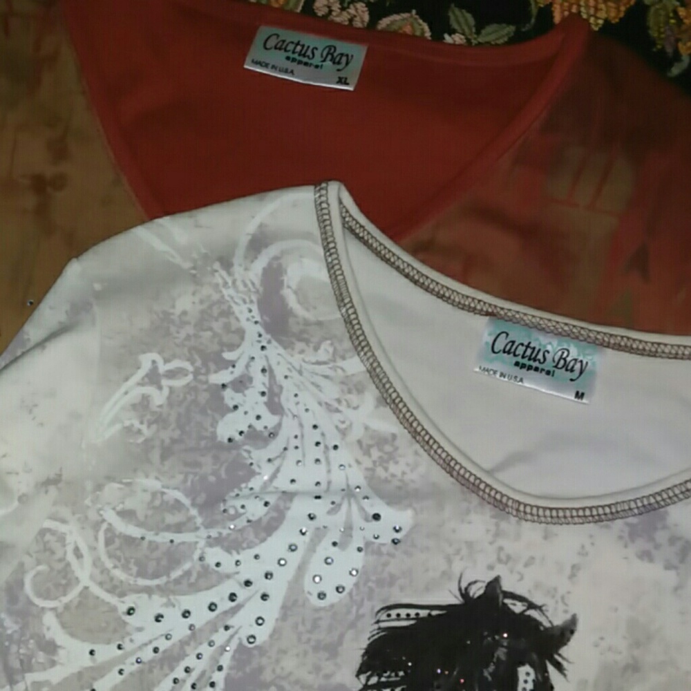 2 CACTUS BAY APPAREL SHIRTS